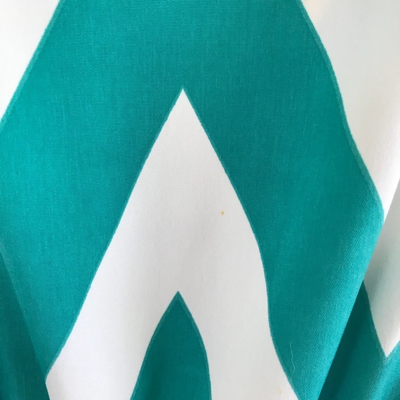 Teal & Cream Chevron Dress - Picture 4 of 7